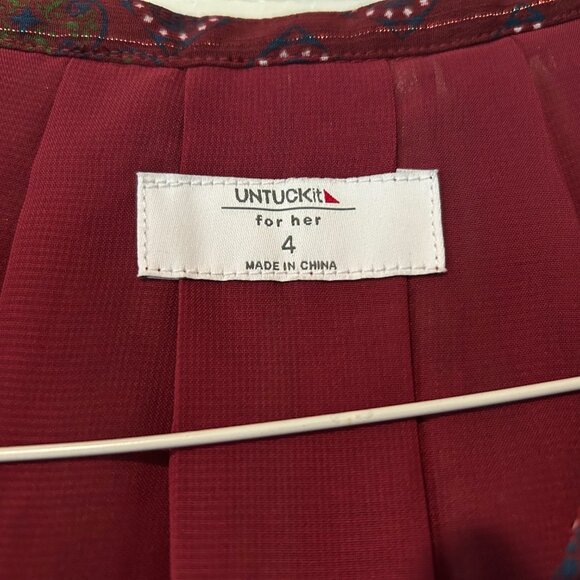 Untuckit New With Tags Red Carly Dress - Picture 5 of 5